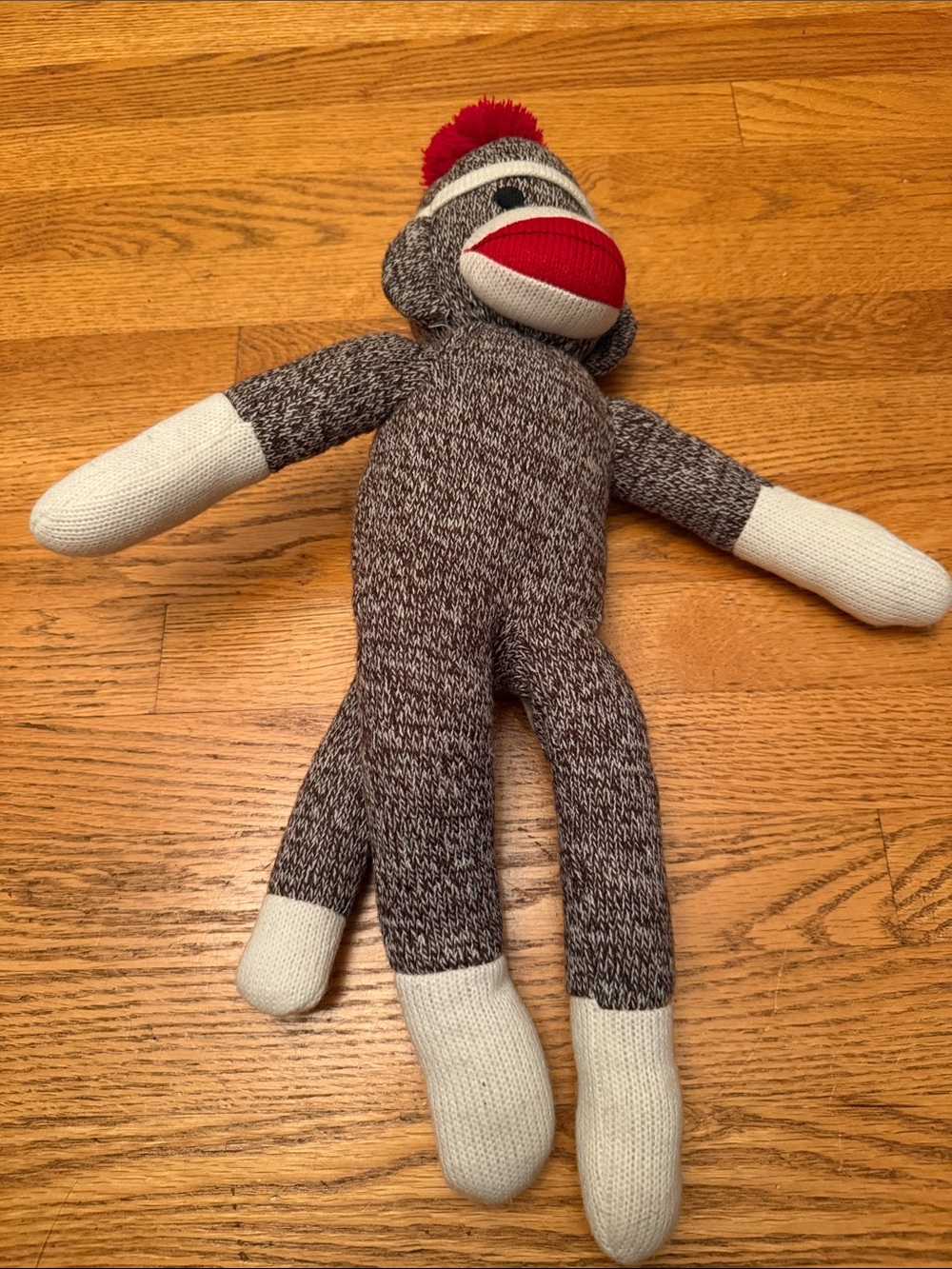 Pennington Sock Monkey Plush Toy with Red Hat and Mouth